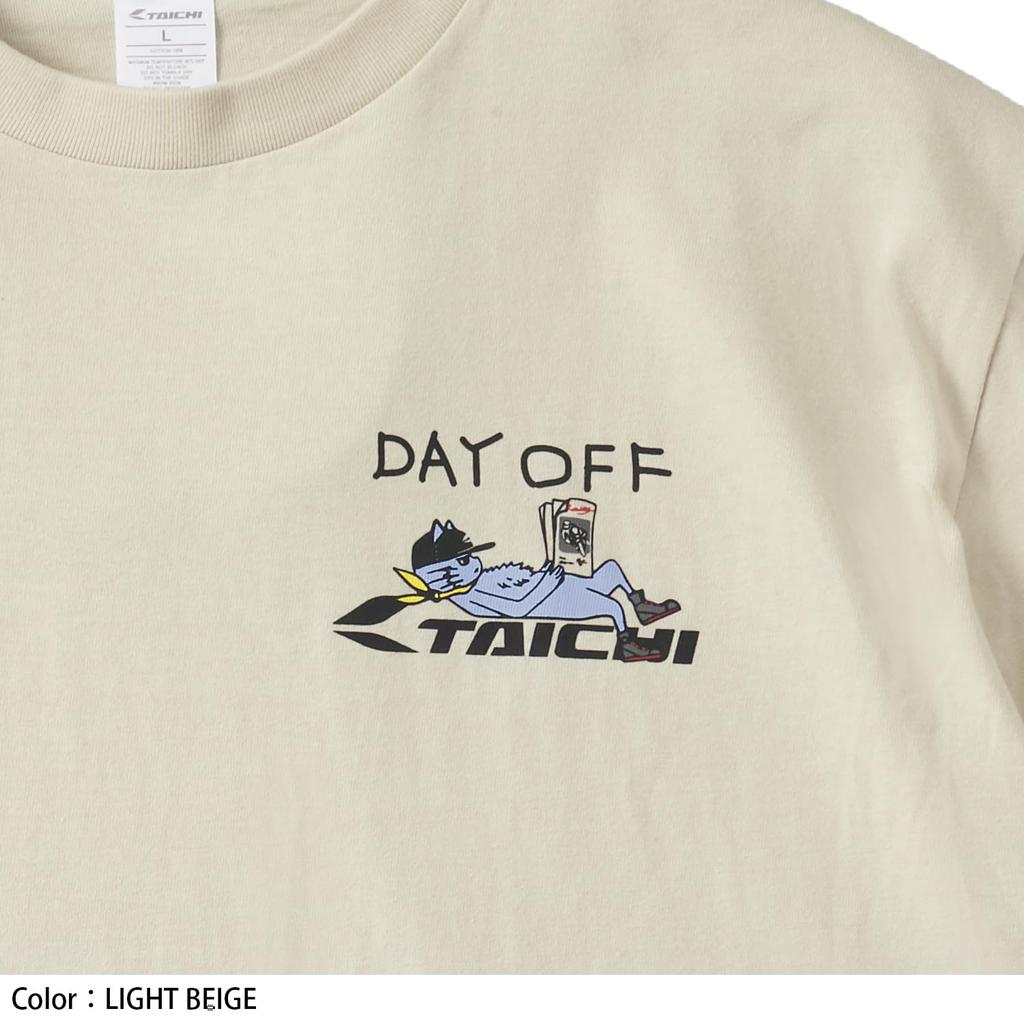 RS Taichi Day Off Oversized T-Shirt, Light Beige, Size S, RSU126