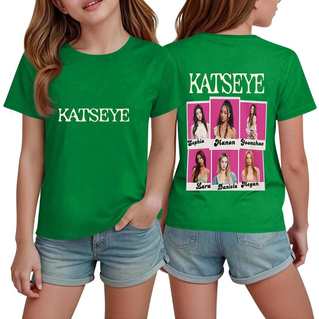 Korean Girl Group Kids Fashion Short Sleeve T-Shirt for Boys and Girls