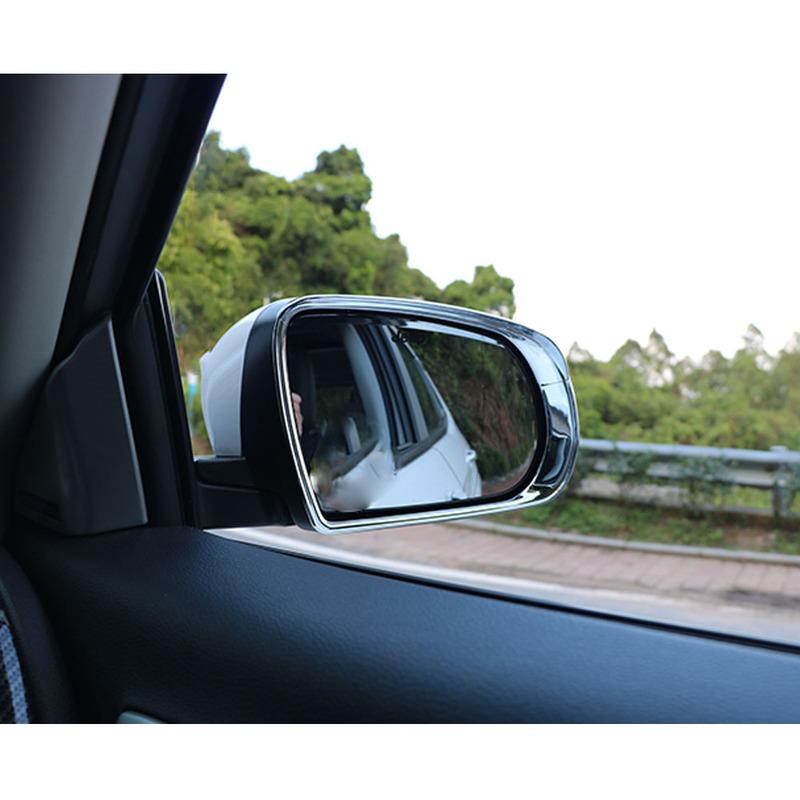 For Jeep Compass 2017 2018     Eyebrow Rear View Side Glass Mirror Trim Frame Rain Shield Sun Visor Shade ABS