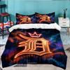 Detroit Tigers Emblem 3pcs Bedding Set,Including 1pc Duvet Cover And 2pcs Pillowcases Perfect Gift for Christmas,Ideal for Bedroom, Dormitory