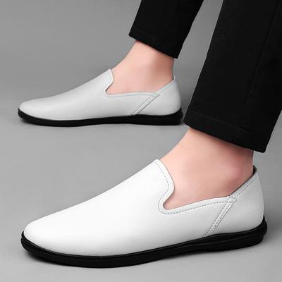 Klasyczne Męskie Mokasyny Miękka Podeszwa Wygodne Płaskie Buty Męskie Buty do Jazdy Antypoślizgowe Małe Białe Buty Darmowa Dostawa
