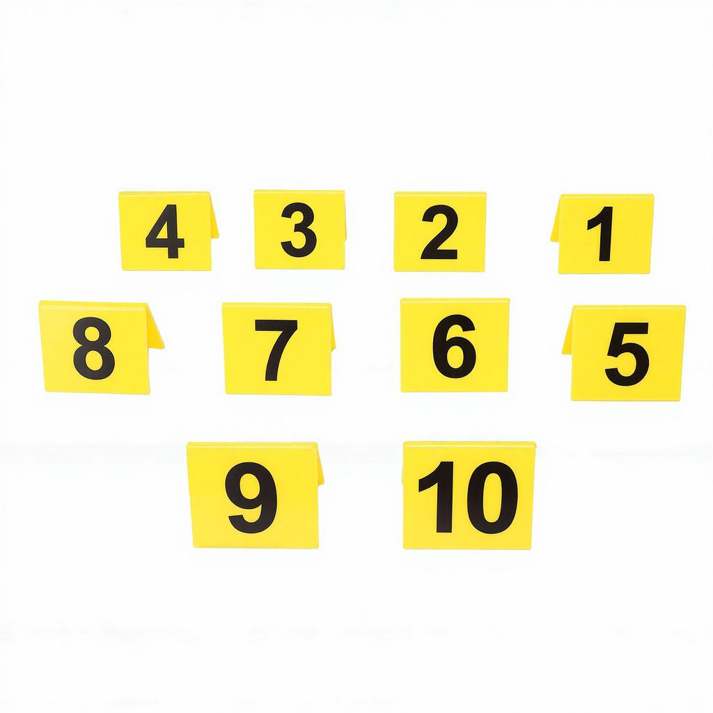Evidence Markers Vibrant Yellow Acrylic Detective Scene Number ID Marker Tents for Parties Role Playing Activities