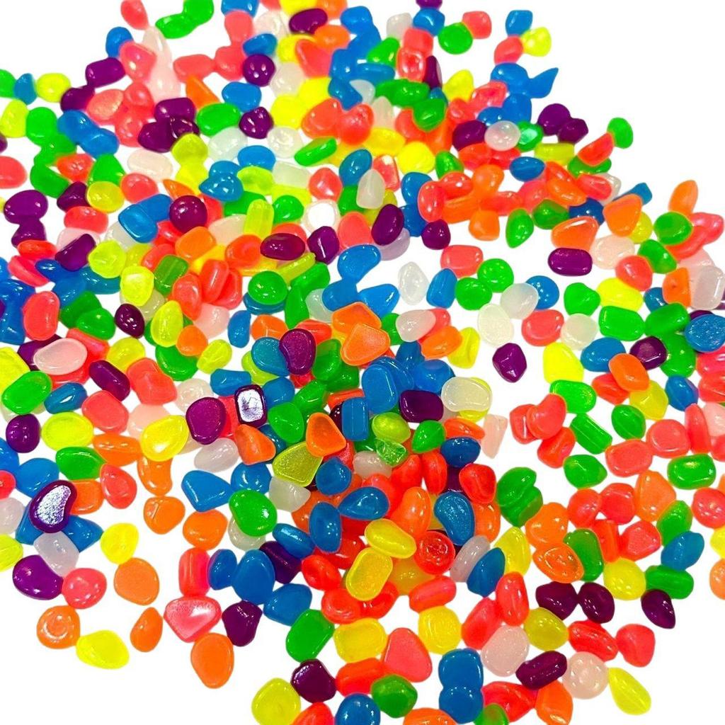 5-8mm Luminous Artificial Fluorite Pebbles for Aquariums and Gardens