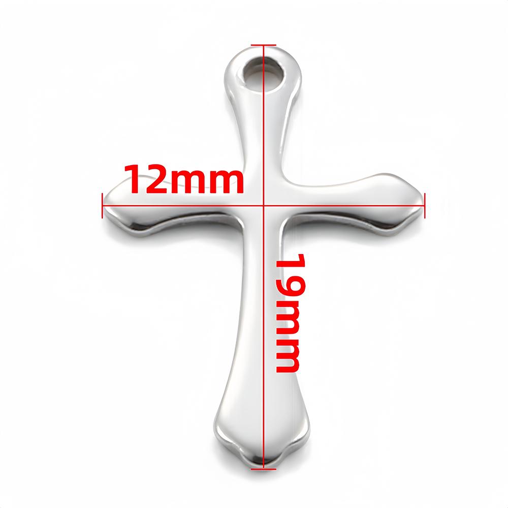 20pcs Stainless Steel Charm Cross Pendants for DIY Necklace Earrings Bracelet Jewelry Making Hip Hop Crosses Pendant Accessories