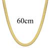 4MM Titanium Staal Platte Slangengraat Ketting Choker Ketting