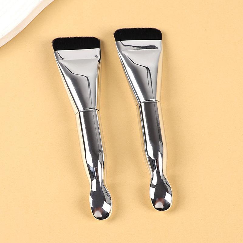Face Mask Applicator Brushes Double-Ended Makeup Brush With Spoon Flat Soft Hair Facial Cleansing Skin Care Makeup Beauty Tool