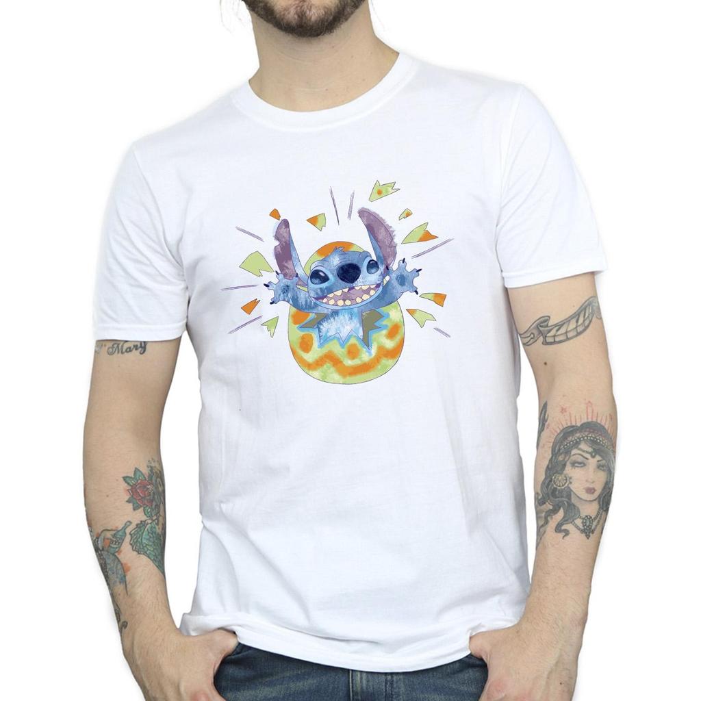 Disney Mens Lilo & Stitch Cracking Egg T-Shirt