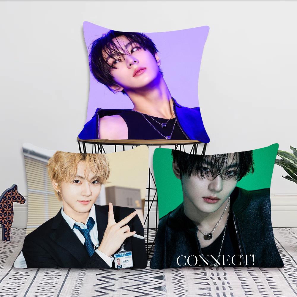 Jungwon Pop Singer Pillow Case Square Pillow Bedroom Sofa Leisure Comfort Cushion Car Living Room Home Decoration 40X40