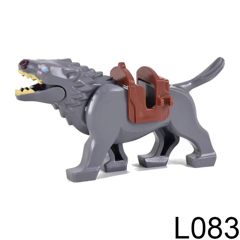 Magic Movies Medieval Animal Figure Building Blocks Dragon Elk Wild Boar Bighorn Sheep Dog Mini Model Bricks Toys DIY Kids Gifts