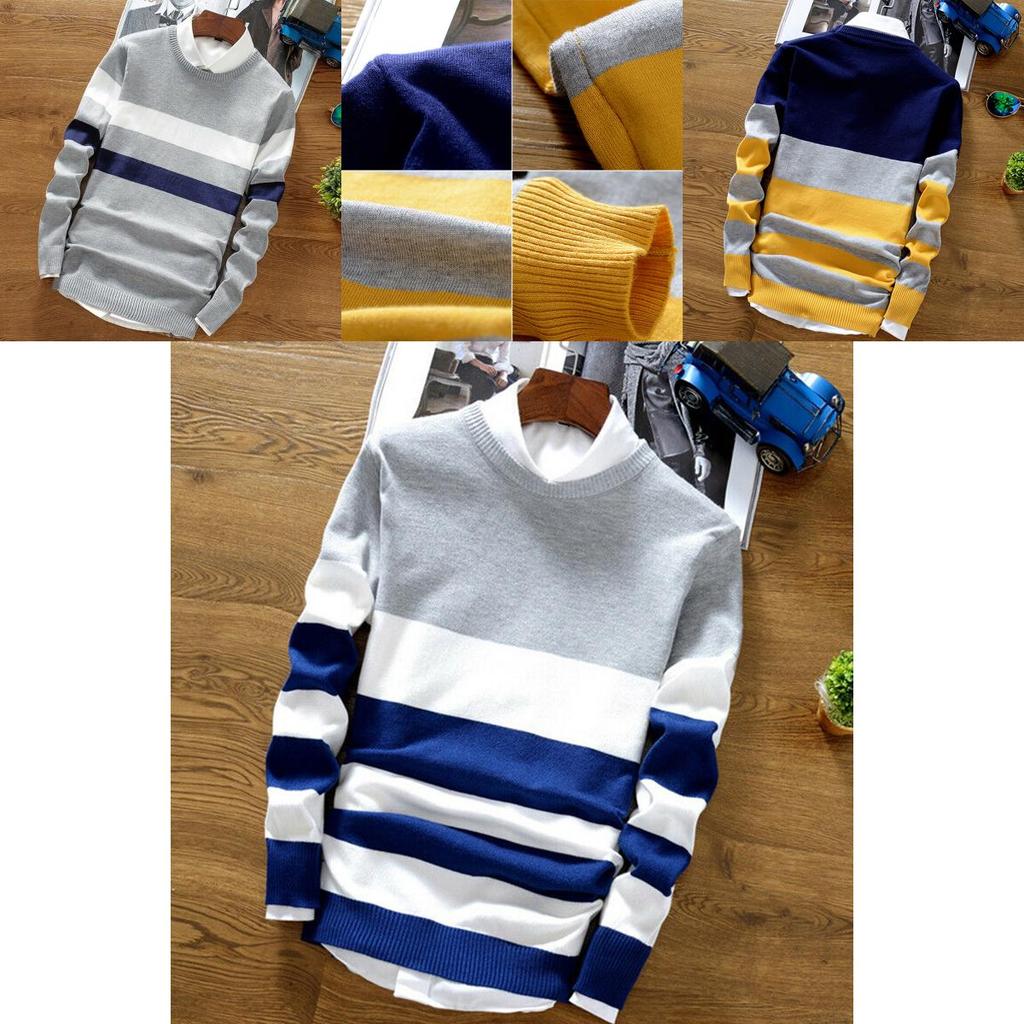 Eleganti Maglioni da Uomo Casual a Manica Lunga Lavorati a Maglia Larghi, Top per Ogni Stagione