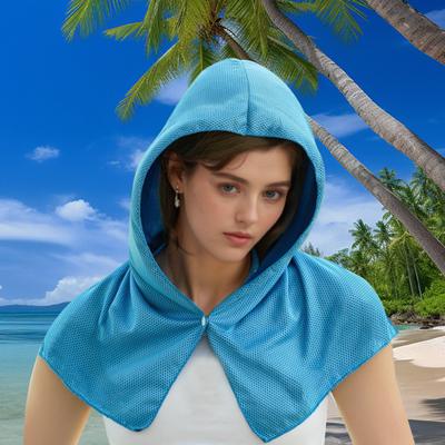 1pc Cooling Hooded Towel For Men & Women, UV Protection Quick Drying Absorbent Towels For Camping Workout Cycling, Golf, Running