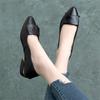 Women's Comfortable Soft Leather Shoes Soft Sole Block Heel Pumps Casual Walking Shoes For Mother
