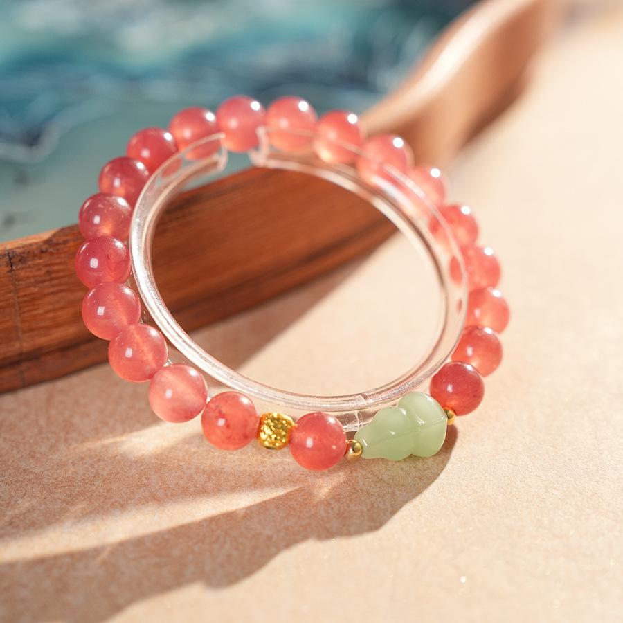 

Фиолетовый натуральный лавандовый браслет из бусин, простой, свежий и универсальный хрустальный браслет, модные и высококлассные ювелирные изделия с темпераментом.