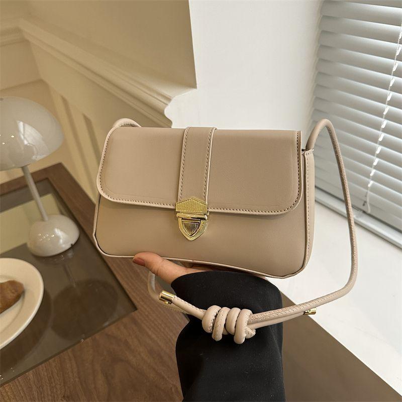 

2025 popular new versatile high-end texture retro fashion texture shoulder underarm messenger bag small square bag хаки