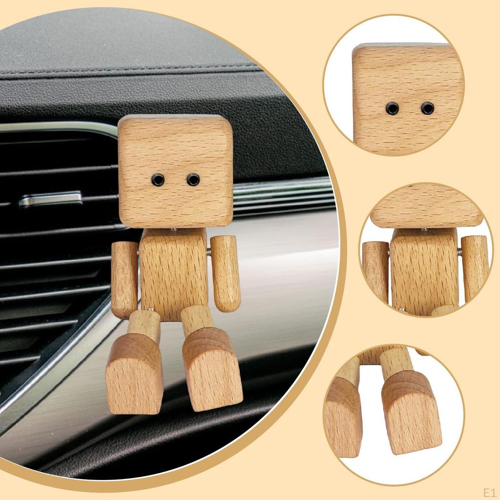 Shaking Feet Wooden Doll Accessories for Car Dashboard Decorative Versatile Lightweight Ornament