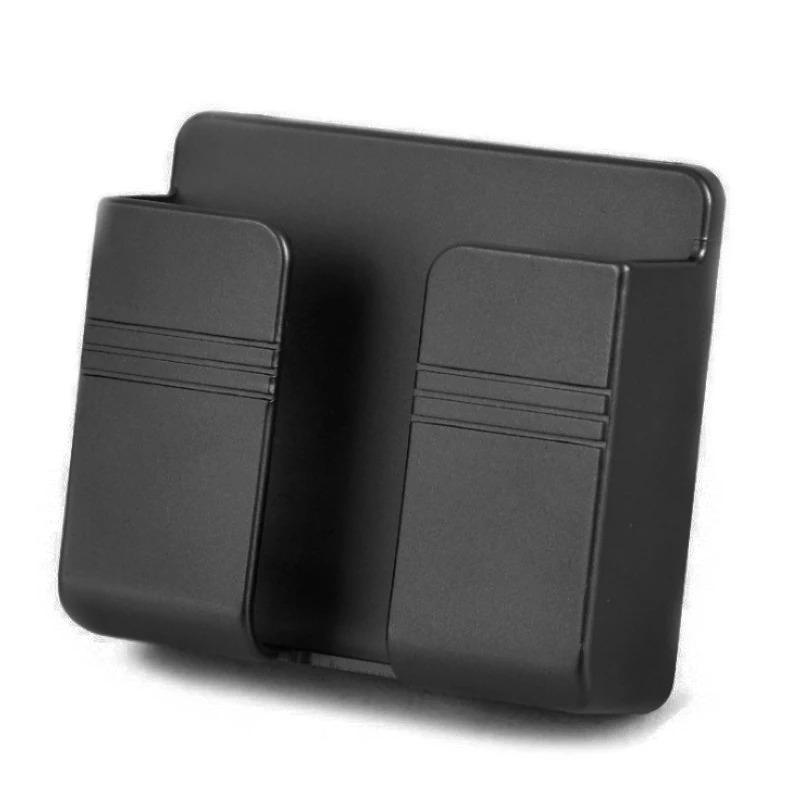 

Настенный держатель для мобильного телефона для iPhone Xiaomi Подставка для зарядки Ленивый липкий подвесной ящик для хранения пульта дистанционного управления чёрный