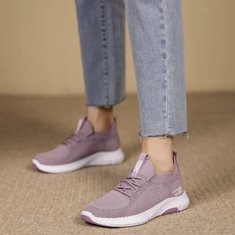Fashion Shoes Women 2025 Spring Anti-Slip Sneakers Women Casual Lightweight Flat Outdoor Sports Canvas Shoes Flat Cloth Walking Shoes