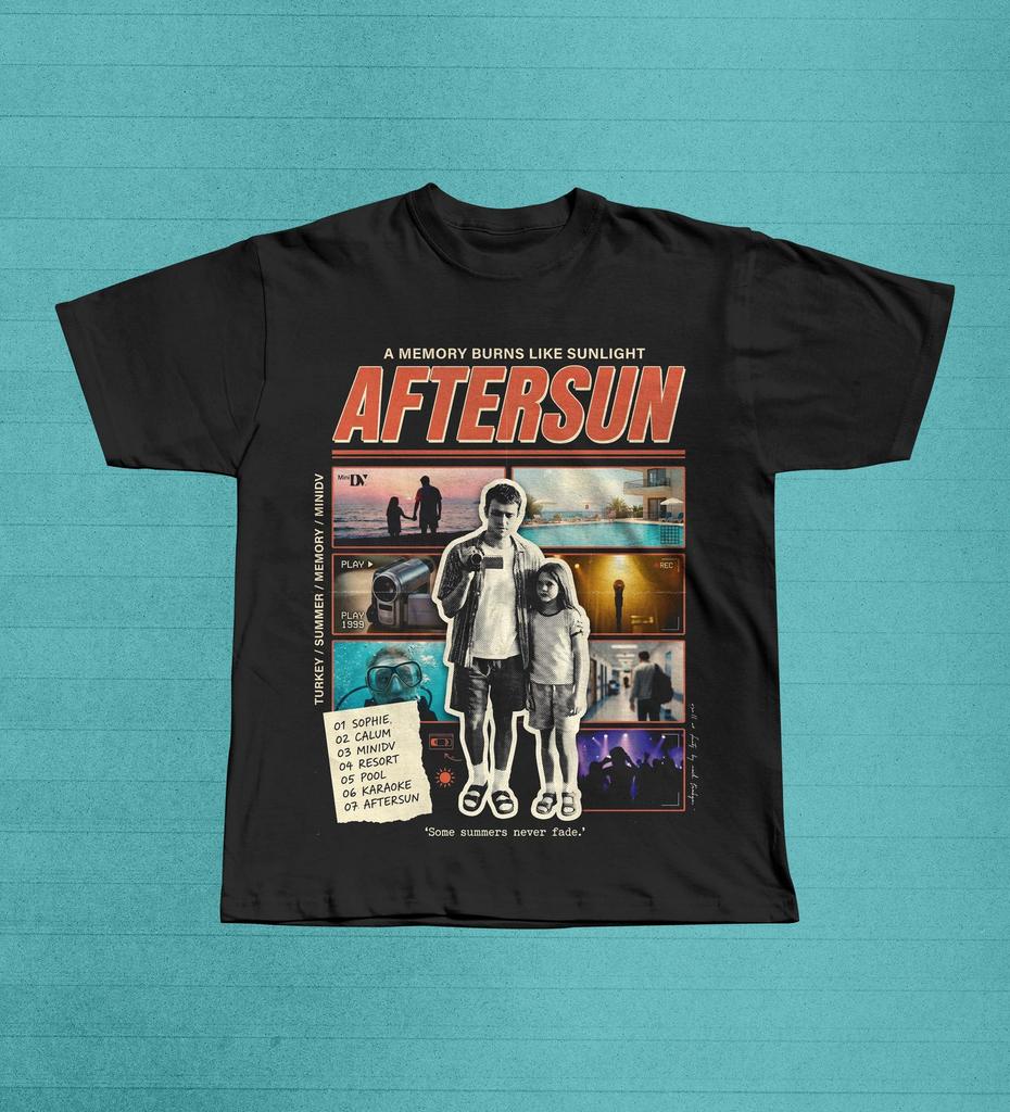 Aftersun Film Graphic Tee, Paul Mescal Calum Sophie Indie Cinema Memory T-Shirt