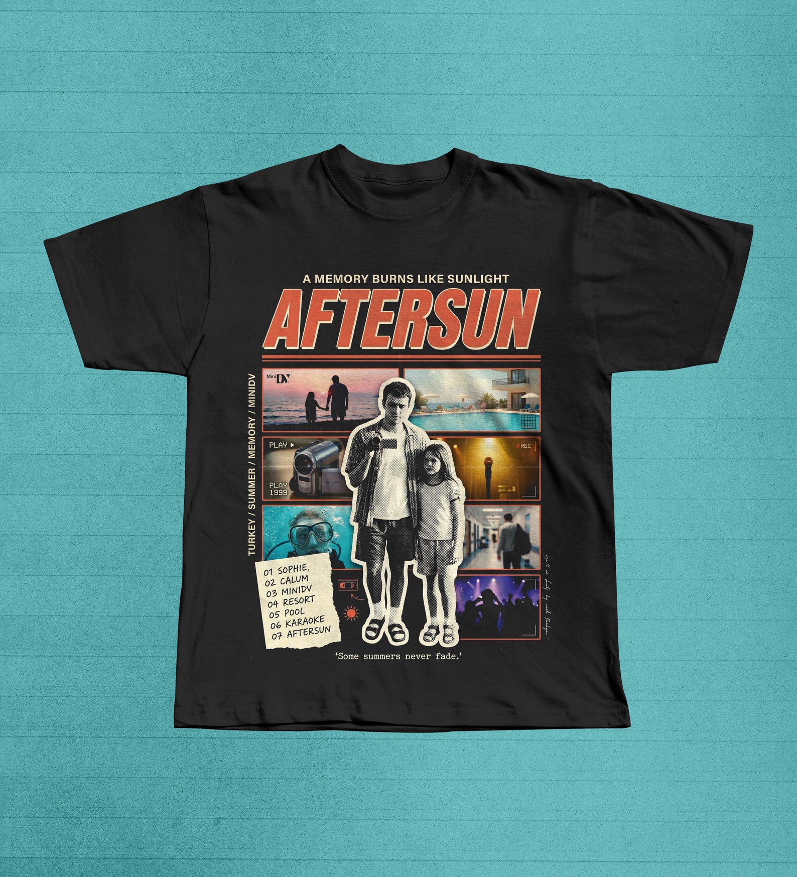 Aftersun Film Graphic Tee, Paul Mescal Calum Sophie Indie Cinema Memory T-Shirt 4XL