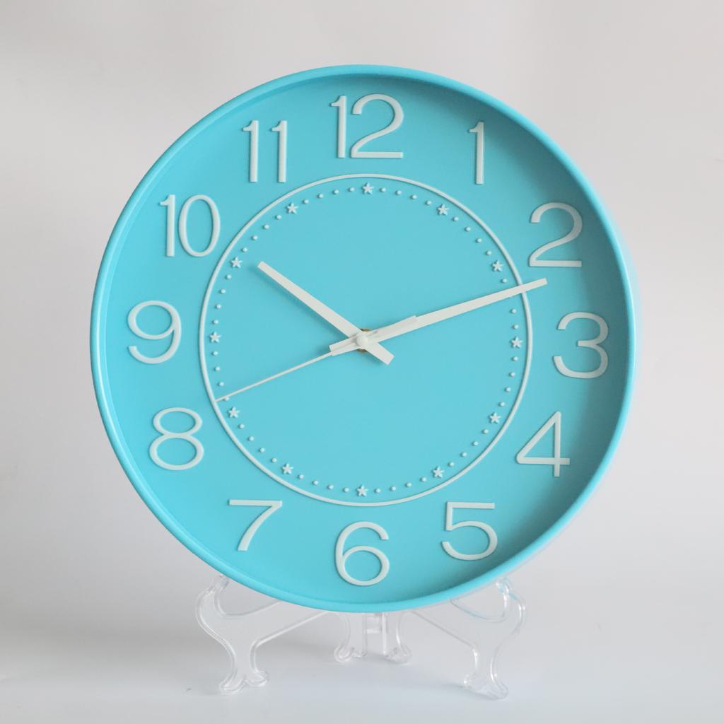 12 Inch 30CM Silent Wall Clock, Creative and Fashionable, Three-dimensional Digital Minimalist Clock for Home Living Room