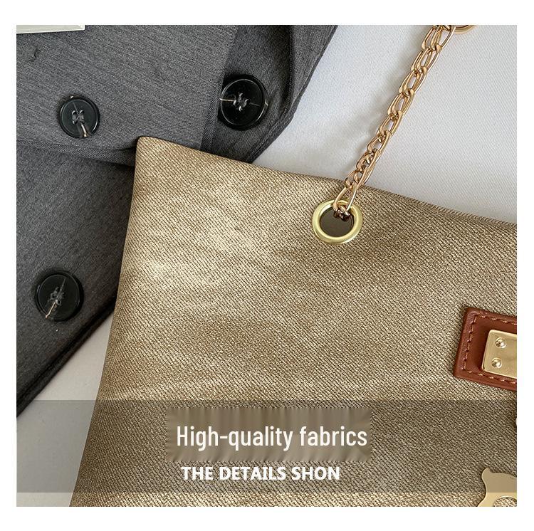Versatile Single-Shoulder Tote: Stylish, Trendy, Large-Capacity Light-Colored Commuter Bag
