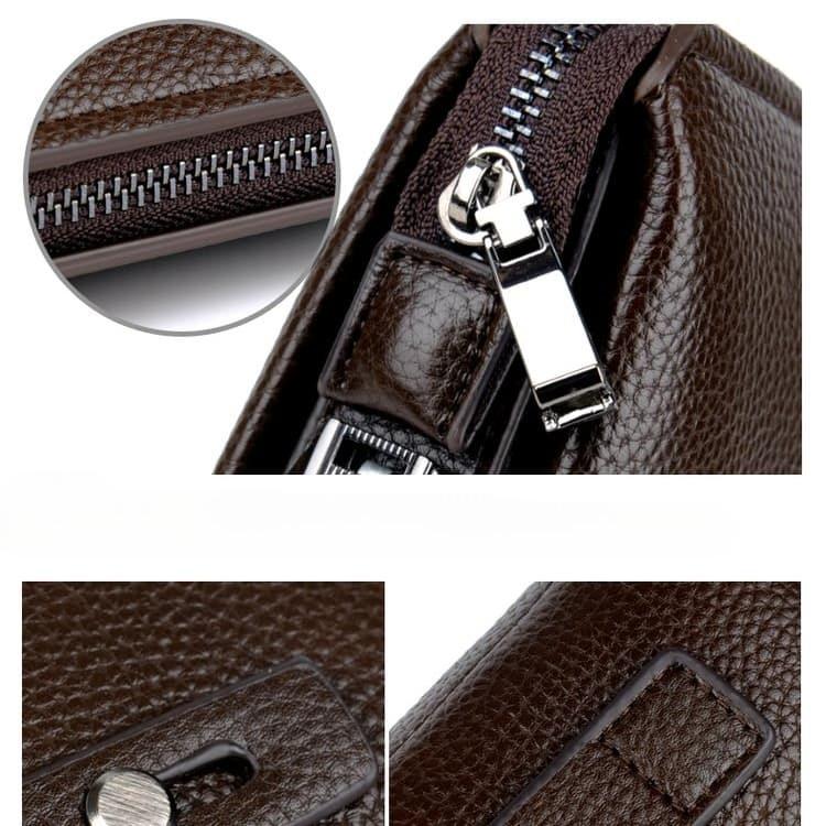 Men's lychee pattern business clutch bag