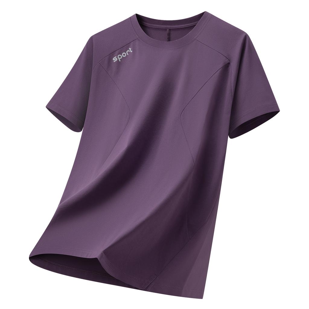 Men's Ice Silk Short-sleeved Men's T-shirt Men's Sports Short-sleeved Quick-drying Fitness Short-sleeved T-shirt