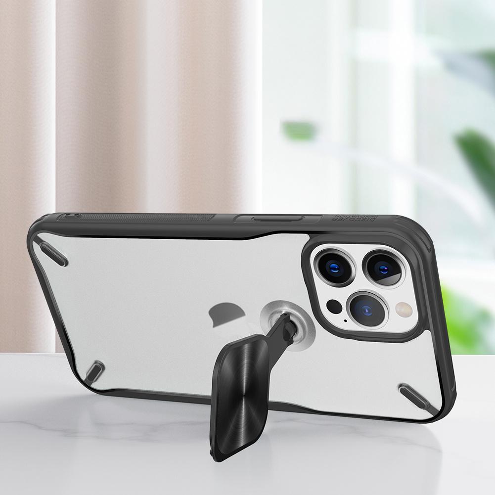 Nillkin Cyclops Case: Durable Cover with Camera Guard & Folding Stand for iPhone 13 Pro - Blue