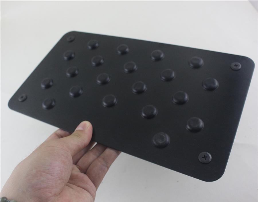 Universal Car Aluminum Alloy Non-slip Environmental Rubber Heel Plate Pedal Mat
