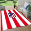 Club Atletico De Madrid2 Flannel Pattern Square Carpet,Area Rug,Carpet Rug for Living Room Bedroom Sofa Playroom Decor,Non-slip Floor Mat