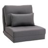 Floor Chair Folding Mattress Sleeping Mat, 2-in-1 Design, Removable Cushion, 60 X 80 X 56 Cm, Dark Grey
