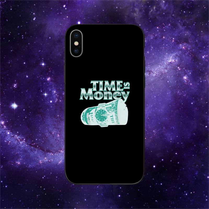 Husă de telefon Funny Time is Money pentru iPhone 11 12 Mini 13 14 15 Pro XS Max X Plus SE XR Shell