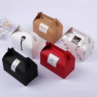 Puntos 10Pcs Paper Muffins Bakery Wrapping Packing Cupcake Candy Boxes with Handle