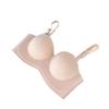 Seamless Round-Cup Strapless Bra for Small Busts with Gathering Palm Cup