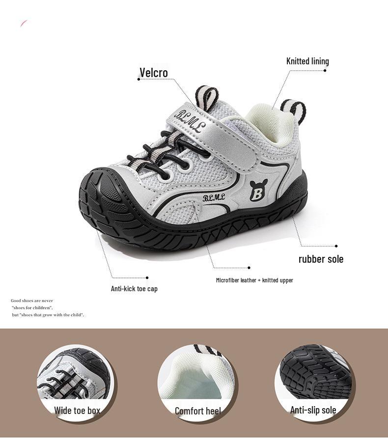 2026 Spring Kids' Soft Sole Non-Slip Casual Walking Shoes for Toddlers and Babies