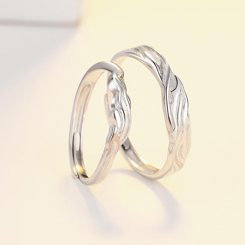 Intense Love Ring Niche Design Fashion Couple Ring Wedding Valentine's Day Gift for Male and Female Friends