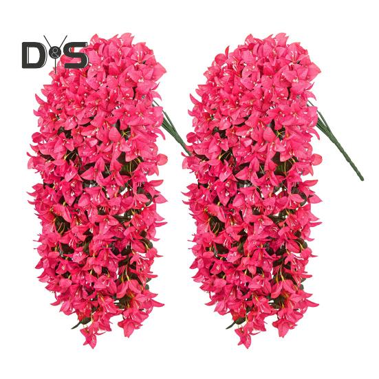 

2 шт. подвесной искусственный бугенвиллея Speetabilis устойчивый к ультрафиолетовому излучению реалистичный искусственный цветок для свадебной вечеринки в помещении, на открытом воздухе, в саду, на стене, искусственный цветок B