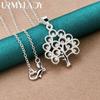 URMYLADY 925 Sterling Silver Christmas Tree Pendant Necklace For Women Party Fashion Jewelry