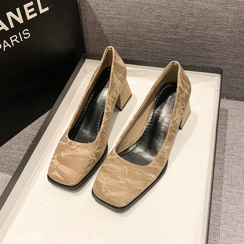 Premium Sense Retro Temperament Shallow Mouth High Heels 2025 Spring and Autumn Women's Shoes Small Leather Shoes Mary Jane Single Shoes