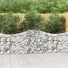 Gabion Baskets - Maison Exclusive Arched 8 Pcs - 200x30x80/100 Cm - Galvanized Iron - 3.5 Mm Wire