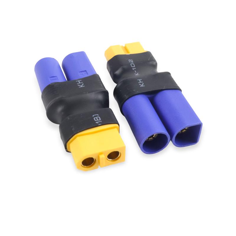 XT60 Male to EC5 Female & EC5 Male to XT60 Female RC Battery Adapter for Airplanes