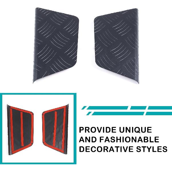 Car Alloy Black Front Bumper Protection Pedal Corner Cover Compatible with Ineos Grenadier 2020-2026 Front Bumper Guards Pads End Caps Cover