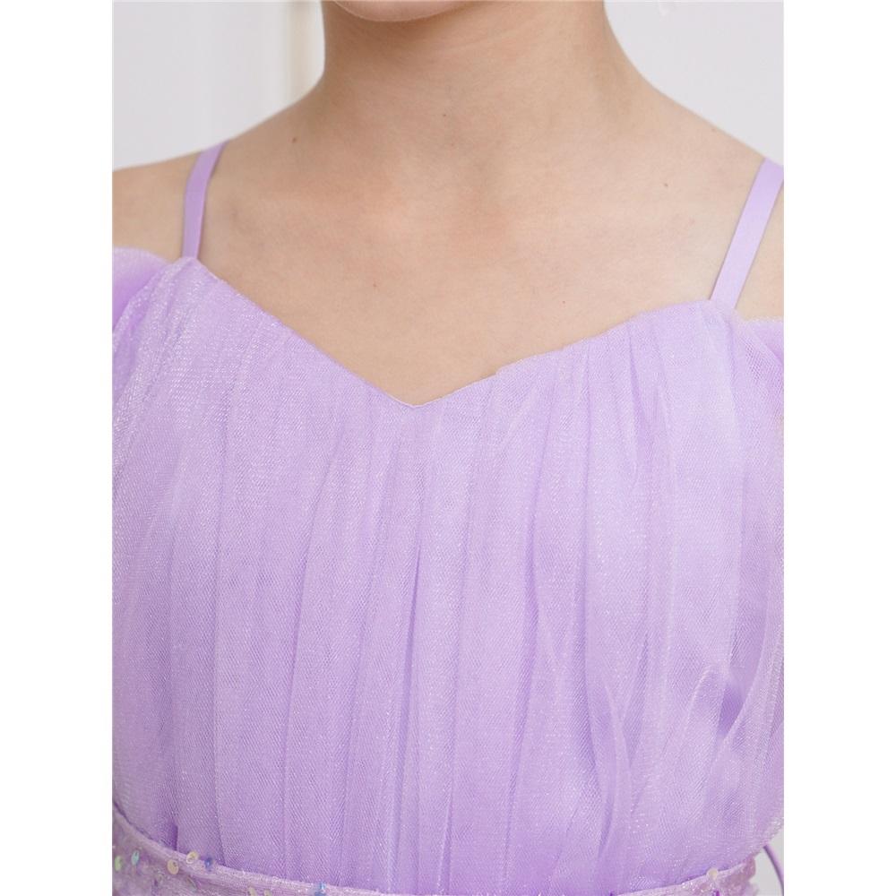 Children's Dress Princess Dress Sequin Mesh Evening Dress Forging Temperament Stage Puffed Dress Girls Party Dress