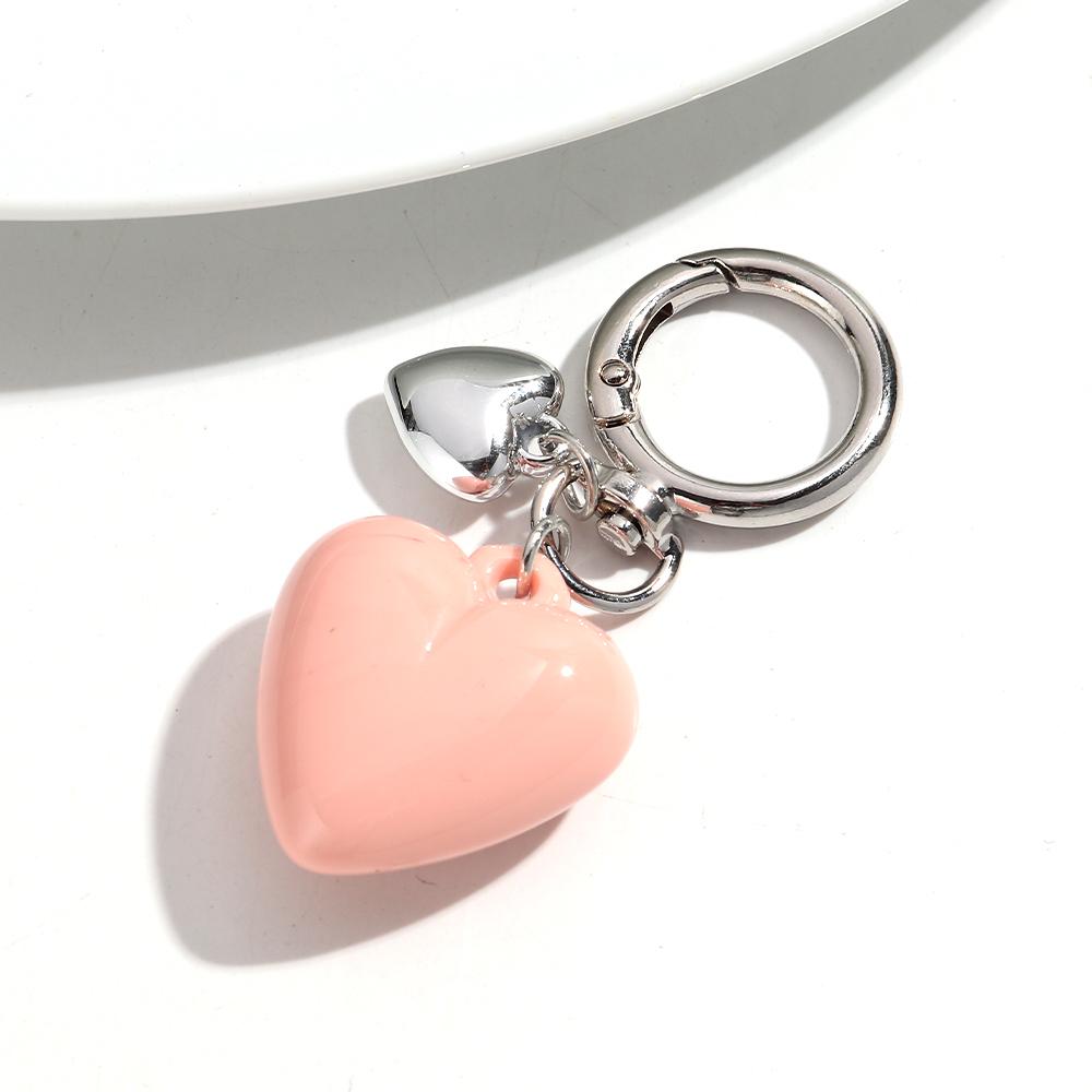 

1pcs Sweet Heart Acrylic Keychain for Women Girl Fashion Candy Color Love Car Keyring Phone Bag Charms Ornament Accessories Gift розовый