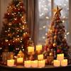 Flameless Votive Candles Battery Operated 200+ Hours Flickering Led Electric Tealights for Wedding Christmas Table Centerpieces