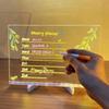 LED Night Light Up Acrylic Message Board Erasable USB Children's Drawing Board DIY for Birthday Gifts Bar Advertising Boards