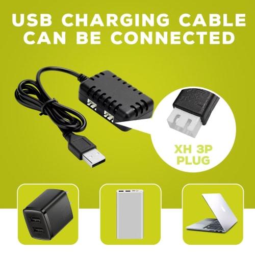 2PCS 7.4V 500mAh 30C Lithium Batteries with JST-2P Plug for Remote Control Helicopters, 4-Axis Airplanes, Small Aircraft, FPV Racer Drones, RC Cars, T