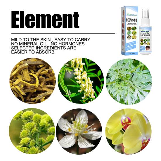 30ml Eczema Essence Non-Pungent Anti-Itch Herbal Extract Skin Salve Eczema Treatment Non Greasy Spray for Adult