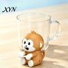 Mini Desk Fan Monkey Clip-on for Cup Bowl, Portable Holder Cooling Hot Clip Soup Coffee, 3 Speed Rechargeable Coffee Chiller, Neck Hanging Office