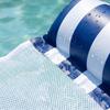 Hamaca Flotante Inflable Tumbona para Piscina Plegable Hamaca de Agua con Centro de Malla para Relajación y Comodidad 130x70cm